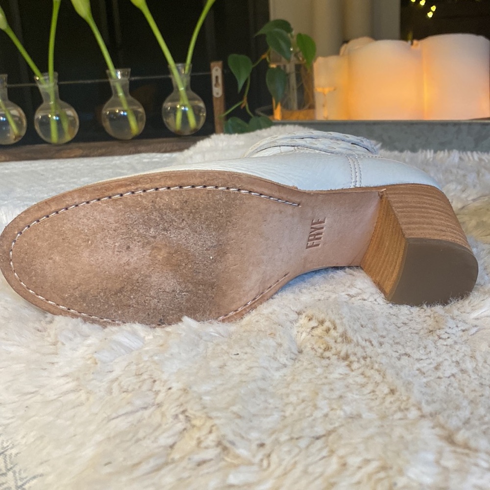 Frye Naomi Pickstitch Bootie, White, 7.5 - Picture 6 of 9